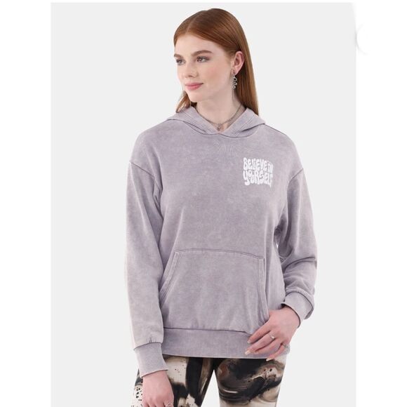 Women’s Juniors Believe In Yourself Washed Sweatshirt Size M - Picture 5 of 8